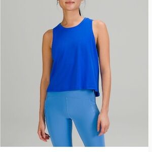 Lululemon Train to Be Tank Top Size 6 Blazer Blue Tone